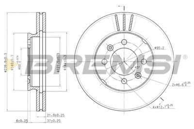 CD6189V BREMSI Тормозной диск