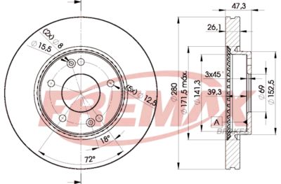 BD5171 FREMAX Тормозной диск