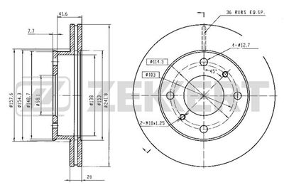 BS5175 ZEKKERT Тормозной диск