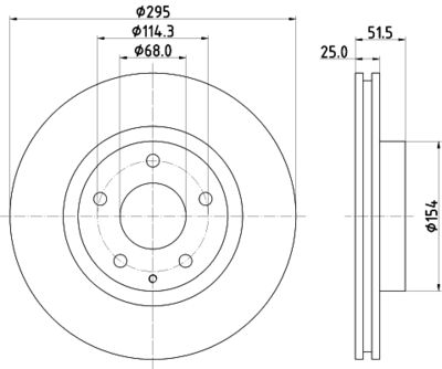 8DD355120451 HELLA Тормозной диск