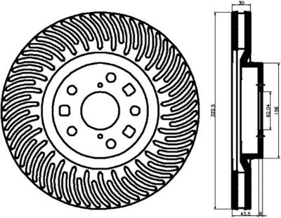 MDC1307 MINTEX Тормозной диск