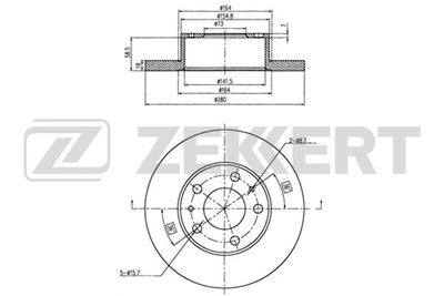 BS6147 ZEKKERT Тормозной диск