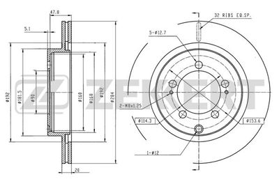 BS6061 ZEKKERT Тормозной диск