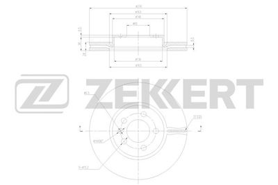 BS6428 ZEKKERT Тормозной диск