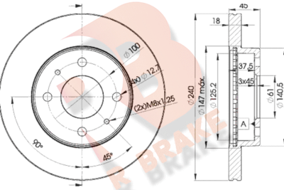 78RBD25800 R BRAKE Тормозной диск