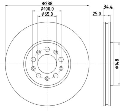 MDC979C MINTEX Тормозной диск