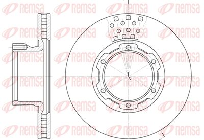 6117710 REMSA Тормозной диск