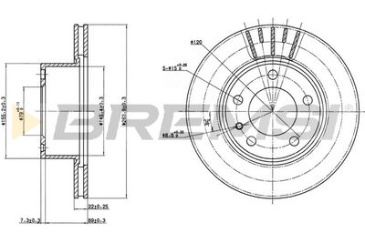 CD6173V BREMSI Тормозной диск