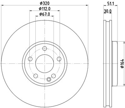 8DD355119701 HELLA PAGID Тормозной диск