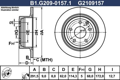 B1G20901571 GALFER Тормозной диск