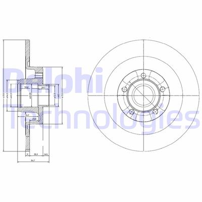 BG9024RS DELPHI Тормозной диск