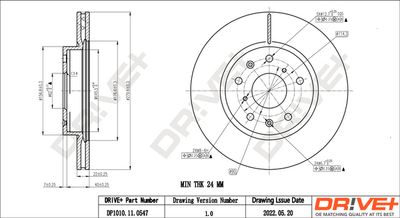 DP1010110547 Dr!ve+ Тормозной диск