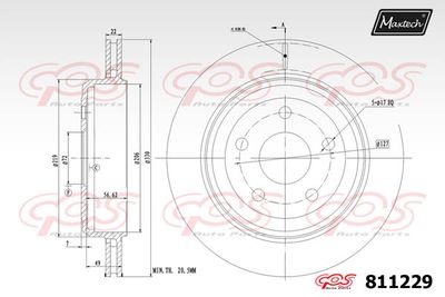 811229 MAXTECH Тормозной диск