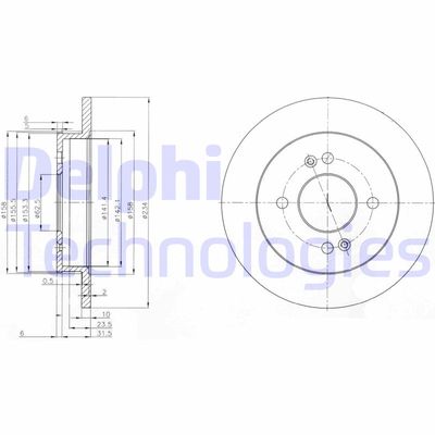 BG3981 DELPHI Тормозной диск