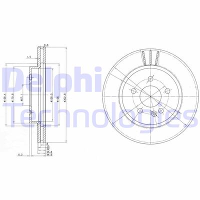 BG3397 DELPHI Тормозной диск