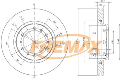 BD7042 FREMAX Тормозной диск