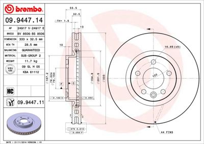 BS8506 BRECO Тормозной диск