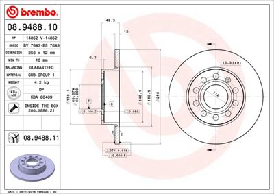 BS7643 BRECO Тормозной диск