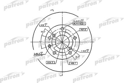 PBD7092 PATRON Тормозной диск