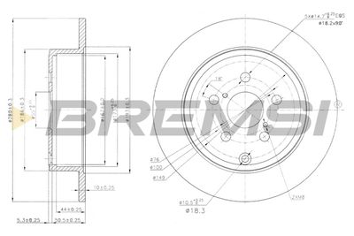 CD7406S BREMSI Тормозной диск