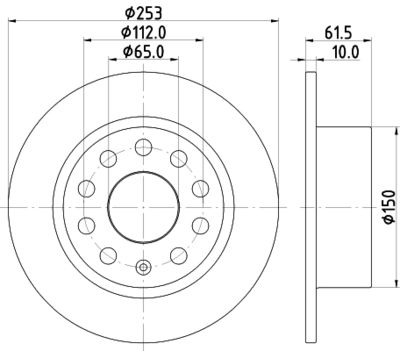 8DD355132281 HELLA PAGID Тормозной диск