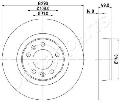 DP0219 JAPANPARTS Тормозной диск