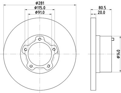 MDC750 MINTEX Тормозной диск