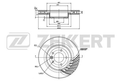 BS6164 ZEKKERT Тормозной диск