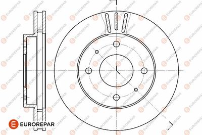 1642752580 EUROREPAR Тормозной диск