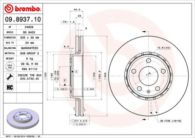 09893710 BREMBO Тормозной диск