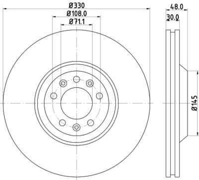 MDC1690 MINTEX Тормозной диск