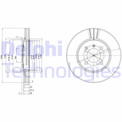 BG2347 DELPHI Тормозной диск