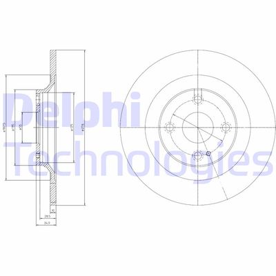 BG3967 DELPHI Тормозной диск