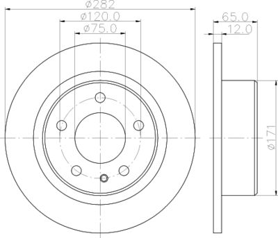 MDC1201 MINTEX Тормозной диск