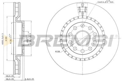 CD7162V BREMSI Тормозной диск