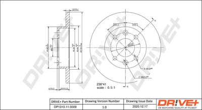 DP1010110009 Dr!ve+ Тормозной диск