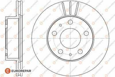 1618863880 EUROREPAR Тормозной диск