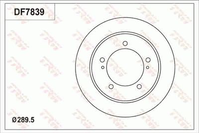 DF7839 TRW Тормозной диск