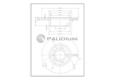 P330240 ASHUKI by Palidium Тормозной диск