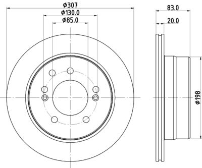 8DD355134921 HELLA Тормозной диск