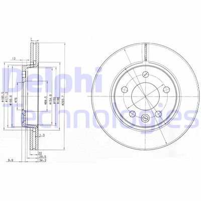 BG3893C DELPHI Тормозной диск