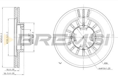 CD6465V BREMSI Тормозной диск