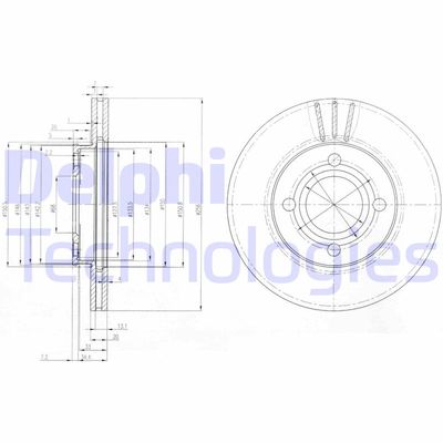 BG2333 DELPHI Тормозной диск