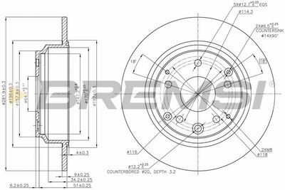 CD7894S BREMSI Тормозной диск