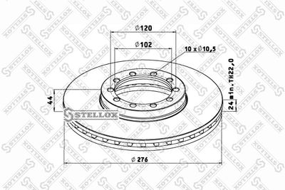 8500796SX STELLOX Тормозной диск