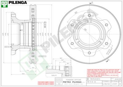 V591 PILENGA Тормозной диск