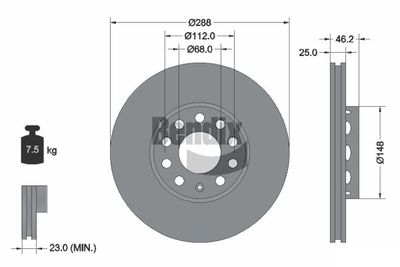 BDS1070HC BENDIX Braking Тормозной диск