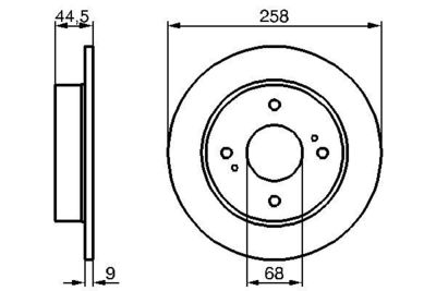 0986478284 BOSCH Тормозной диск