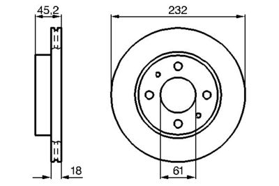 0986478650 BOSCH Тормозной диск