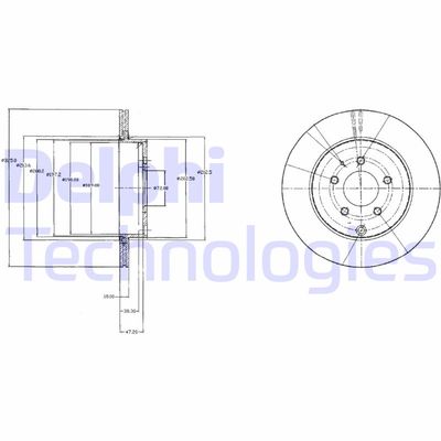 BG4341 DELPHI Тормозной диск